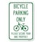 Signmission Bicycle Parking Only Please Secure Your Heavy-Gauge Aluminum Sign, 12" x 18", A-1218-24319 A-1218-24319 - alternate 1